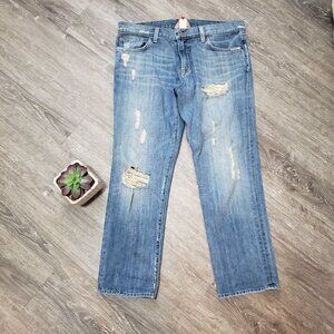 Lucky Brand Distressed Boyfriend Crop Jeans 4 27